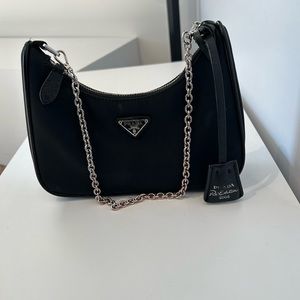 Prada logo Designer shoulder bag